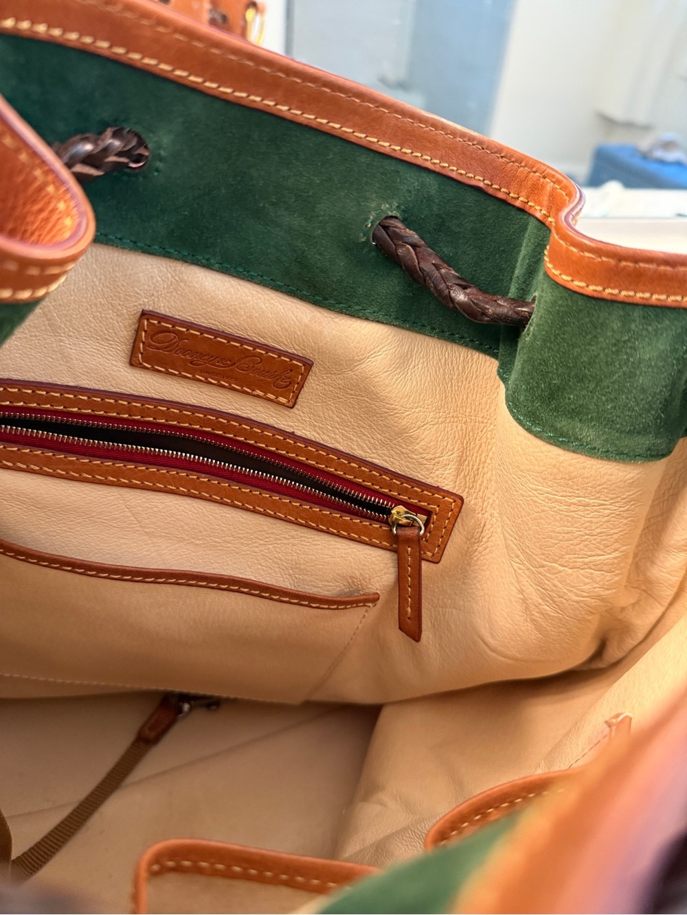 Dooney & Bourke Florentine Large Drawstring Tote in natural - Picture 6 of 10